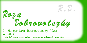 roza dobrovolszky business card